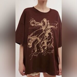 Daydreamer Brown Fort Worth Tee